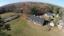 I started working for the Leach family nearly 43 years ago and have been to many parties in this particular barn.  It's currently being repurposed as residence.  I'm glad I won't be dealing with the heating bill.  This is New England!  This shot is from 150' up. 