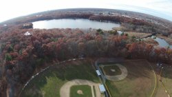 This is the Seekonk Middle School from 250' up.  I've lived in this town for over 50 years.  I went to this school, my son went to this school and his daughter went to this school.  None of us ever knew there was water behind the ball fields... 