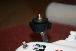 This is a closeup view of the original ballmount and adjustable mount